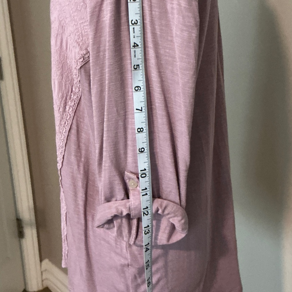 Democracy Light Purple 1/2 Button Blouse - Picture 5 of 6